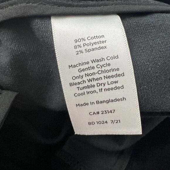 NEW Talbots Womens Velour Pants Size 16 Black Velvet Ankle Side Zip Stretch - Picture 14 of 14